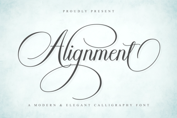 Alignment: The Elegant Script Font for Makers