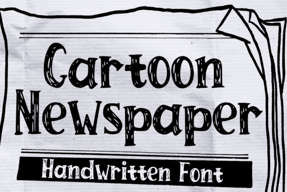 Cartoon Newspaper Font for Playful Branding