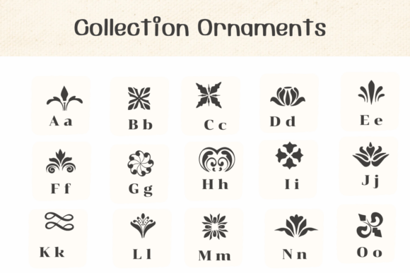 Collection Ornaments Font for Campaign Design