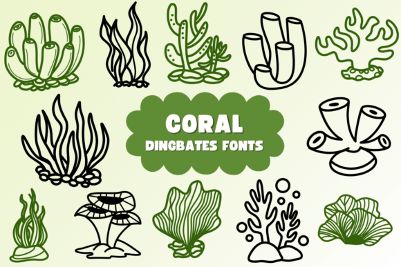 Coral Dingbats Font for Digital Design