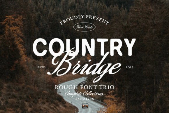 Country Bridge Trio Font for Small Business Branding