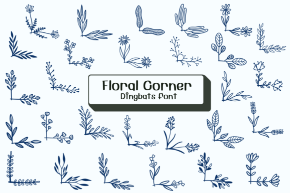 Floral Corner Font for Elegant Digital Branding