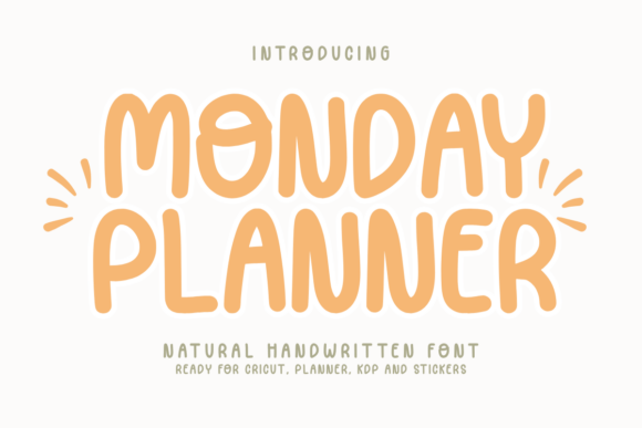 Monday Planner Font for Digital Branding