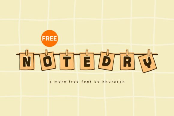 Notedry: A Modern Display Font for Scroll-Stopping Designs
