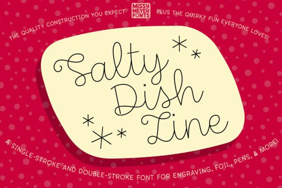 Salty Dish Line Font for Editorial Design