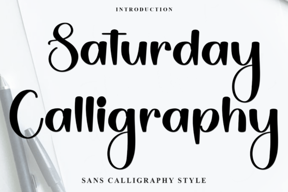 Saturday Calligraphy Font for Brand Growth