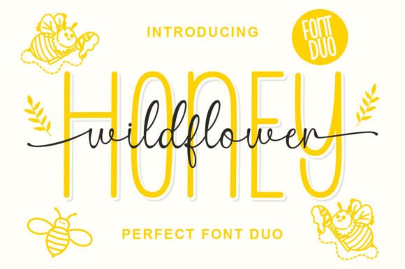 Wild Flower Honey Duo Typeface for Branding